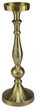 17.25" x 6"  Aluminum Candle Holder - Brushed Bronze