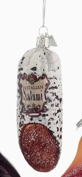 3.5"Noble Gems Italian Food Ornament 4A - Salami