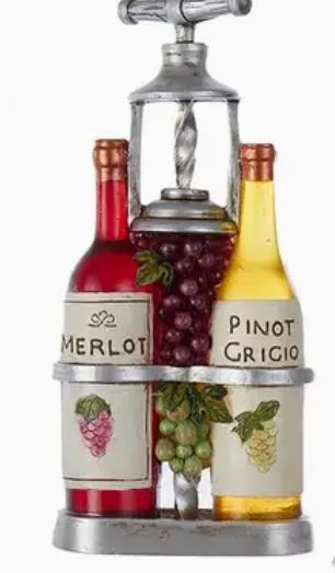 3"Noble Gems Italian Cheese Orn 3/A - Merlot & Pinot Grigio