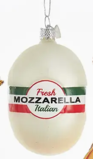 3"Noble Gems Italian Cheese Orn 3/A - Mozzarella