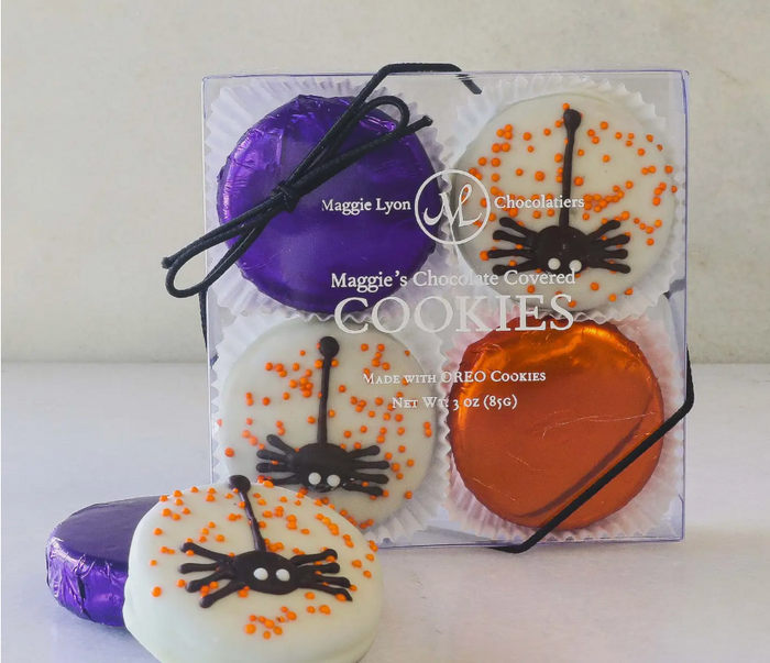 4pc Halloween Chocolate Covered Cookies - Spider