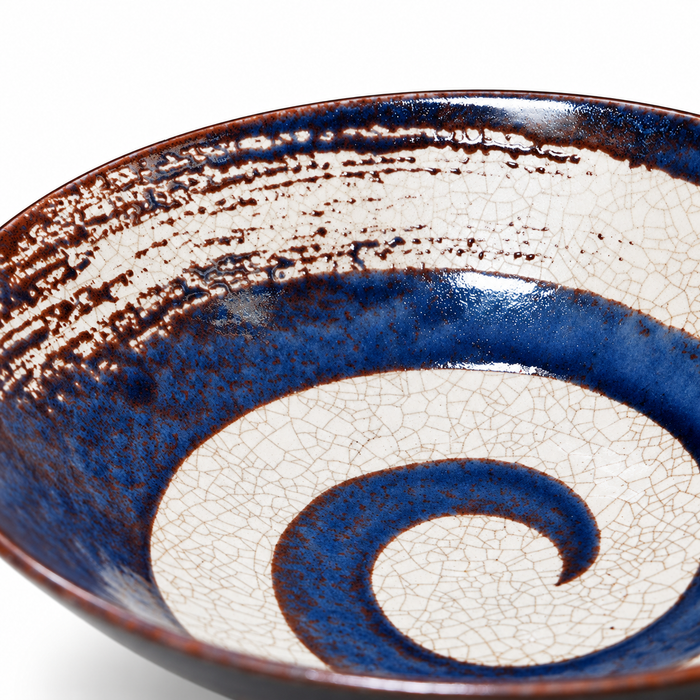 Ceramic Noodle Bowl — 50 fl. oz., Navy, Detail view