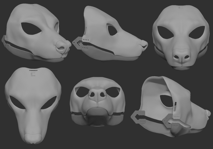 African wild dog - Head base