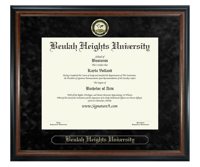 Beulah Heights University Diploma Frame (SN)
