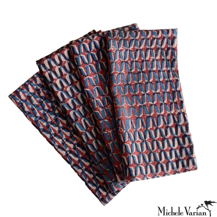 Block Printed Napkins Olivia