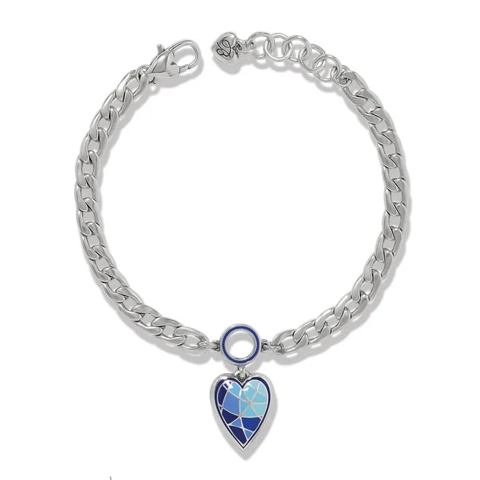 This Brighton Colormix Heart Blues Bracelet adds a colorful and romantic accent to your jewelry collection.