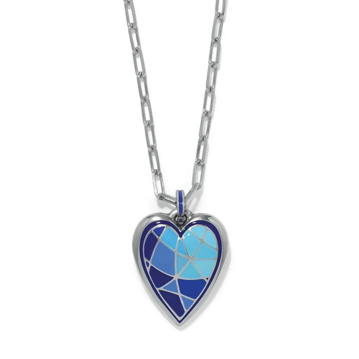 This Brighton Colormix Heart Blues Petite Necklace features a heart pendant in a stunning blue colormix finish.