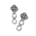 "Brighton : Interlok Knot Link Post Drop Earrings -"