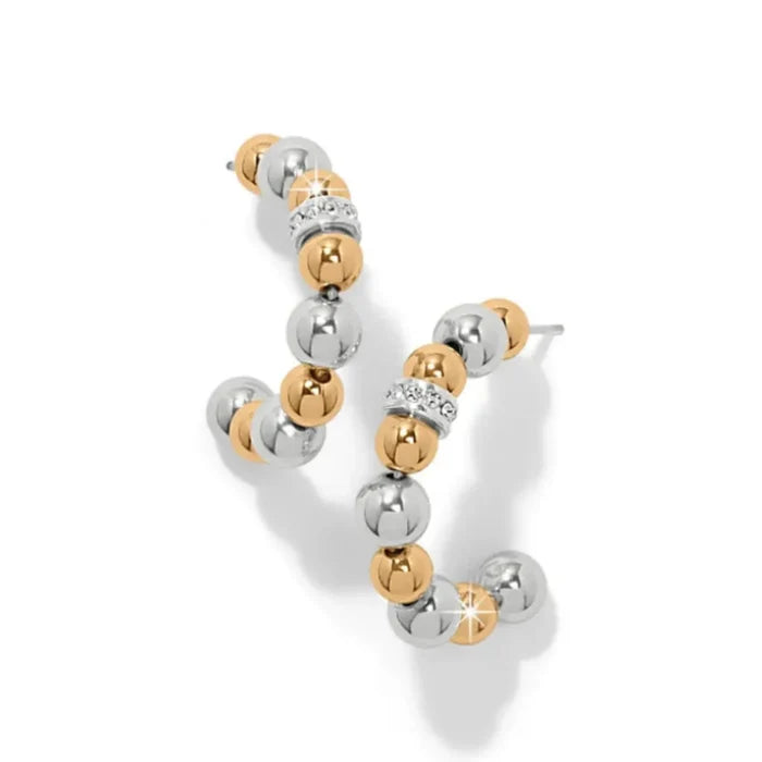 The Brighton Meridian Petite Station Hoop Earrings bring refined elegance to every outfit. Sparkling crystal stations catch the light beautifully