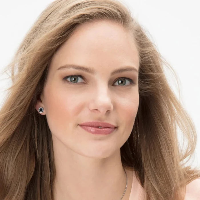 The Brighton Twinkle Mini Post Earrings in Black bring a subtle, sophisticated sparkle to every look.