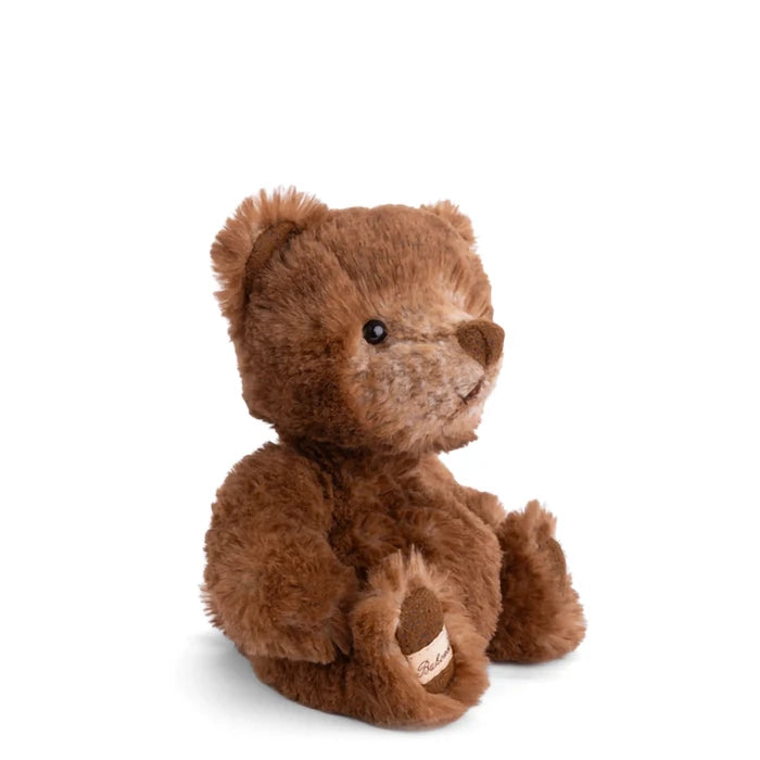 Bukowski Baby Ranger teddy bear side view highlighting plush texture and seated cuddly pose