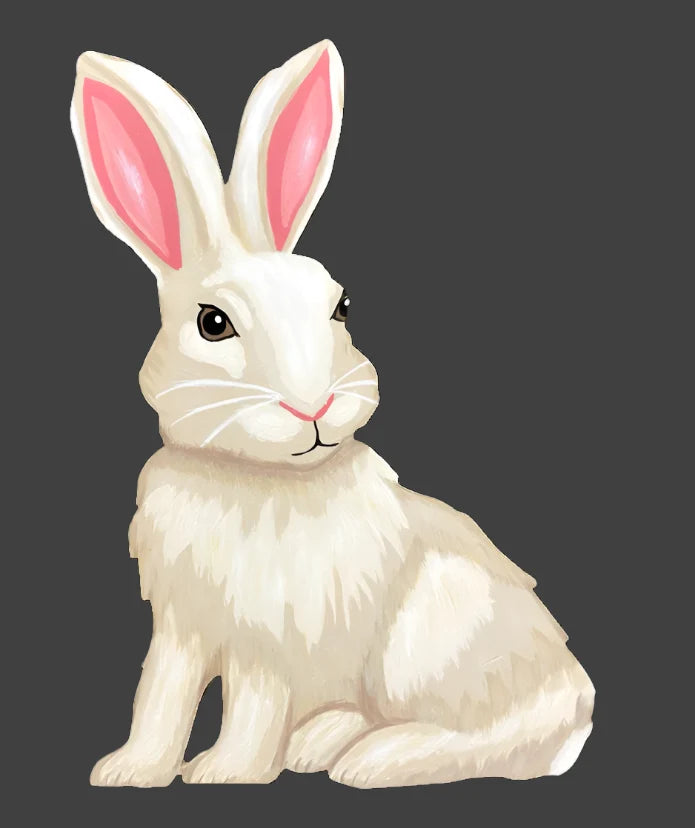 Bunny in the Flower Garden - Easter - Corrugated Coroplast Yard Stake