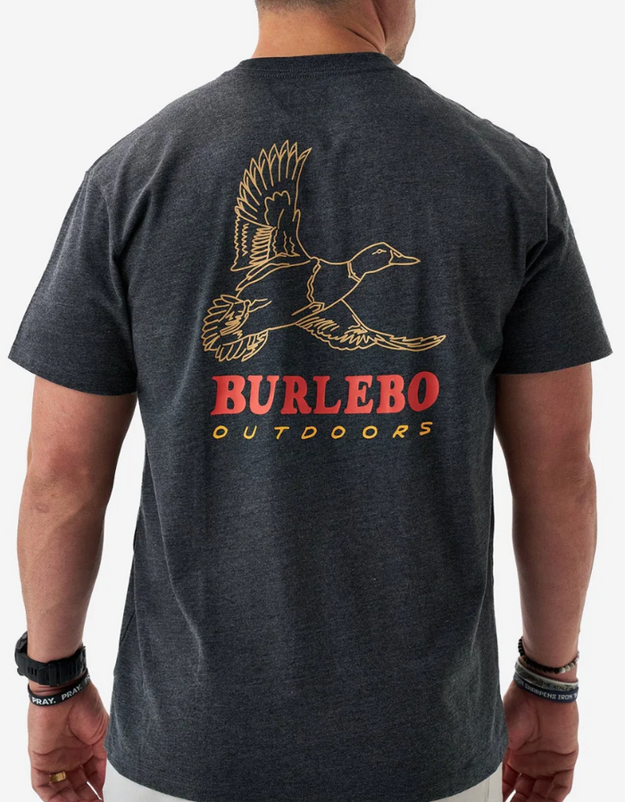 BURLEBO DUCK WILD HEATHER BLACK SHORT SLEEVE
