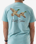 BURLEBO FLYING MALLARD HEATHER SKY BLUE SHORT SLEEVE