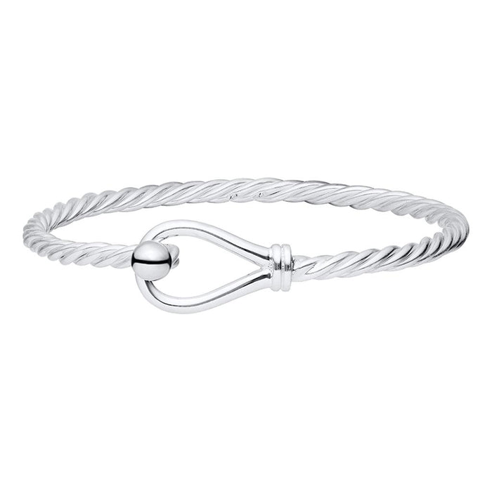 "Cape Cod : Evening Tide - Loop and Twist Bracelet in Sterling Silver -"