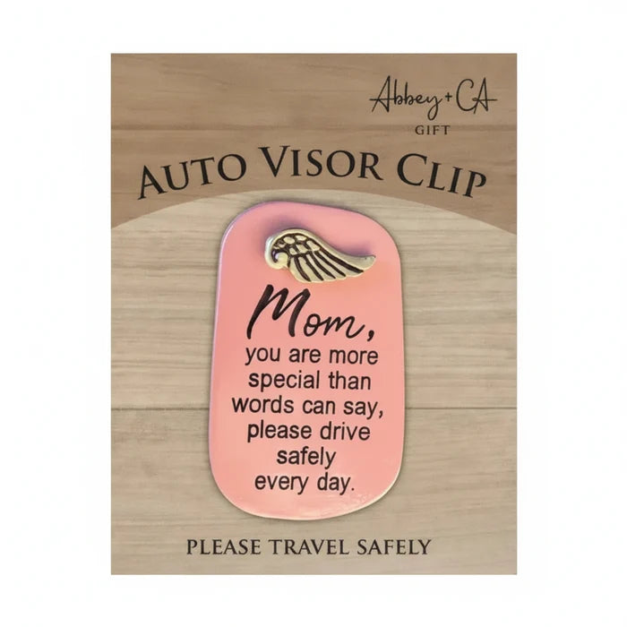 This Cathedral Art Mom Visor Clip attaches securely to most vehicle sun visors and serves as a daily reminder of your love, encouragement, and support.