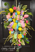 Charming Beauty of Easter Eggs Teardrop Swag - 36"