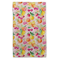 CJ Bella Mixed Fruit Pink Eco-Friendly Waffle Weave Kitchen Towel