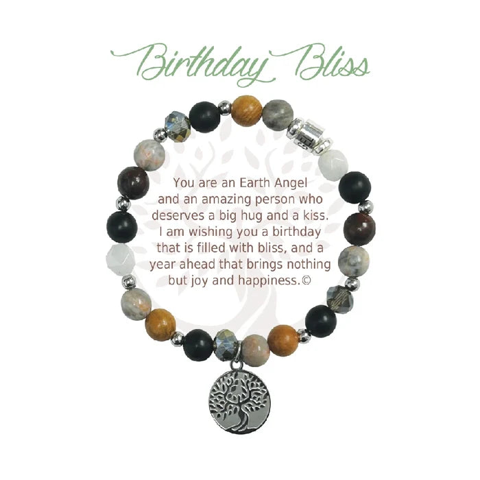 A delicate bracelet featuring charms symbolizing birthday blessings and good wishes, designed for celebratory occasions.