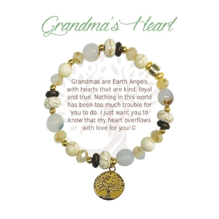 A delicate heart bracelet, representing a grandmother's love, featuring intricate designs and a warm, sentimental feel.