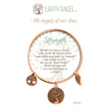 Earth angel strength bracelet featuring natural stones and a charm, symbolizing resilience and protection.