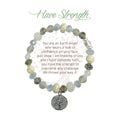 A stylish bracelet with the words "Have Strength" prominently displayed, symbolizing resilience and encouragement.