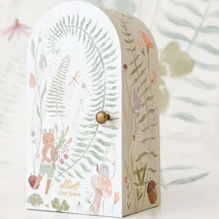 Cuddle + Kind Elliott the Fawn illustrated storybook-style gift box packaging