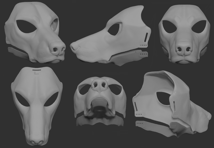 Doberman/Domestic dog no. 2 - Head base