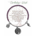 "Earth Angel : Birthday Wish Radiant Purple Stone Bracelet -"