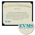 Eastern Virginia Medical School Certificate of Appreciation