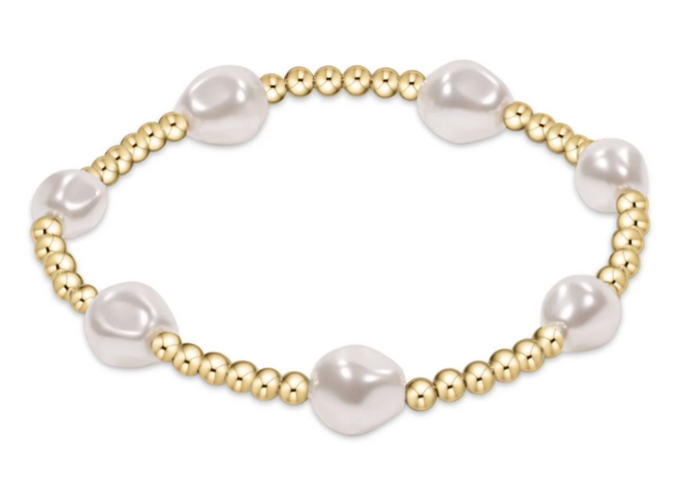 ENEWTON ADMIRE GOLD 3MM BEAD BRACELET PEARL