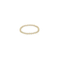 "Hand beaded on high performance elastic for a slight stretch to easily roll on and off your wrist"