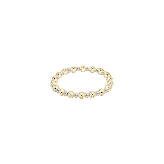 enewton design : Pearl Grateful Pattern 4mm Bead Bracelet - 6mm Gold - enewton design : Pearl Grateful Pattern 4mm Bead Bracelet - 6mm Gold