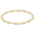 Gold‑filled beaded bracelet with 2mm and 4mm beads on elastic, available in two sizes