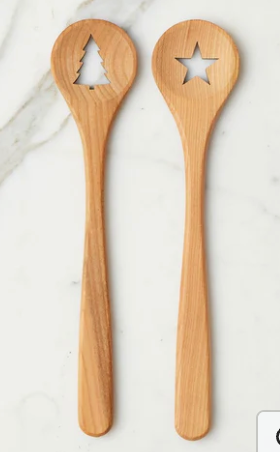 Euro Holiday Spoon Set, Beechwood