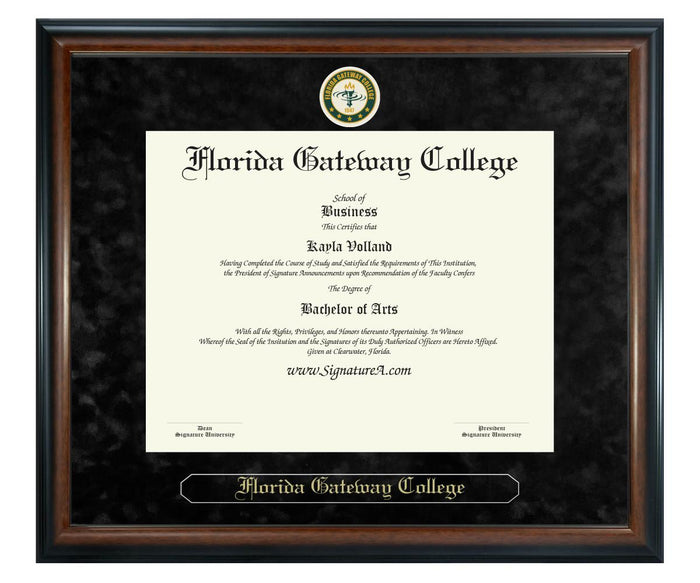 Florida Gateway College Diploma Frame (SN)