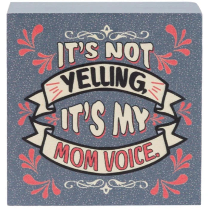 This Ganz Humor Helps Mom Block Talk 24-Piece Set brings a cheerful touch of humor to any mom’s space.
