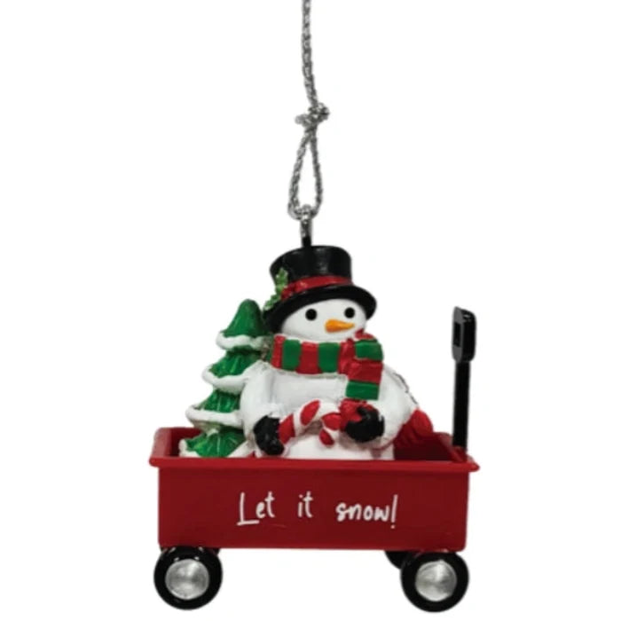 This Ganz Let It Snow! Christmas Ornament brings a festive winter touch to your holiday décor.