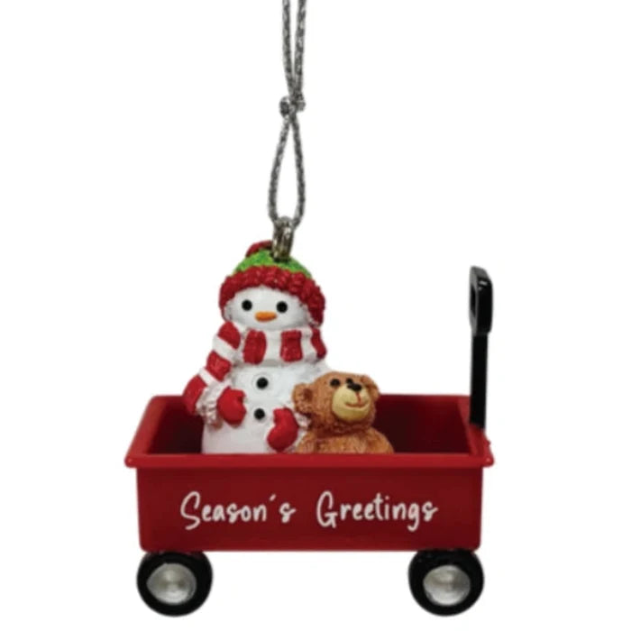 This Ganz Season's Greetings Christmas Ornament brings a classic holiday touch to your seasonal décor.