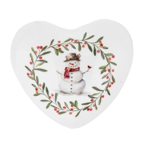 This Ganz Snowman in Wreath Chime Heart adds a charming and festive touch to your holiday décor.