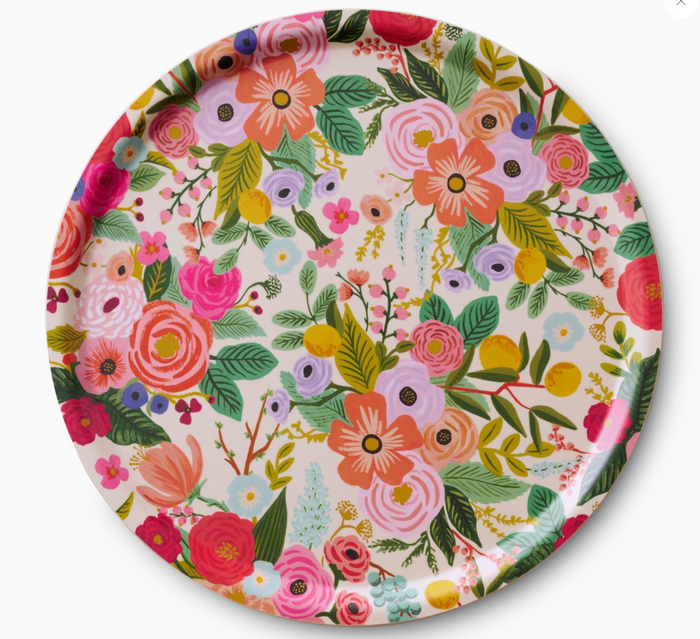 Garden Party Round Serving Tray