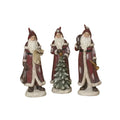 This Gerson 9.06-inch Resin Holiday Santa figurine crafted from durable resin, stands 9.06 inches tall and delivers rich, hand-painted detail.