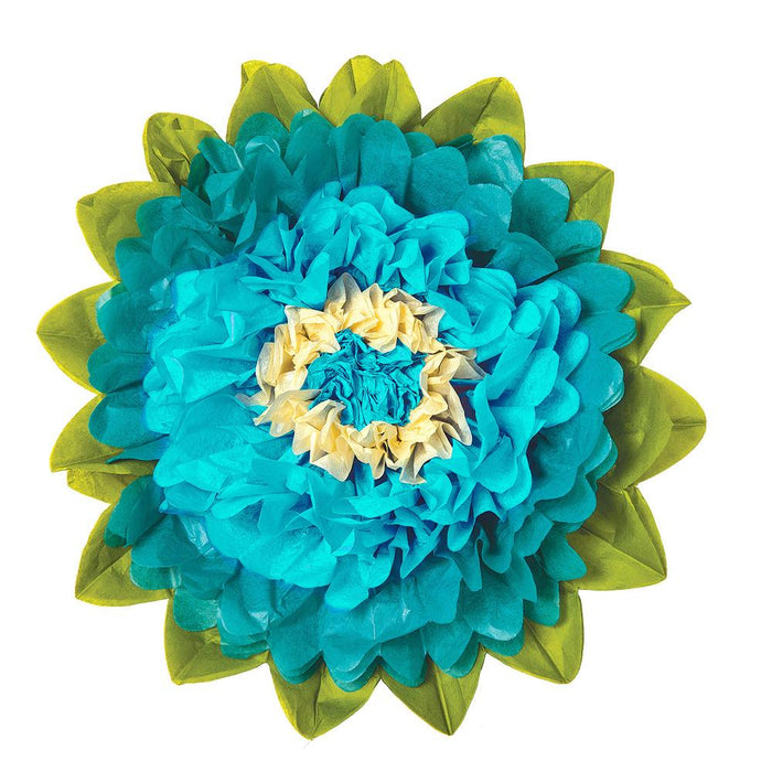 Giant Teal Green 24 Inch Tissue Paper Flower - PaperLanternStore.com - Paper Lanterns, Decor, Party Lights & More