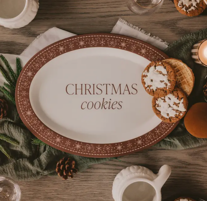 Gingerbread  Oval Cookie Tray
