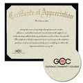 Glendale Community College Certificate of Appreciation
