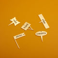 Gold Cheese Markers, Set of 5
