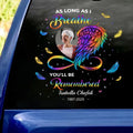 Gone Yet Never Forgotten – Personalized Car Decal, Remembrance Gift For Loss Of Loved One