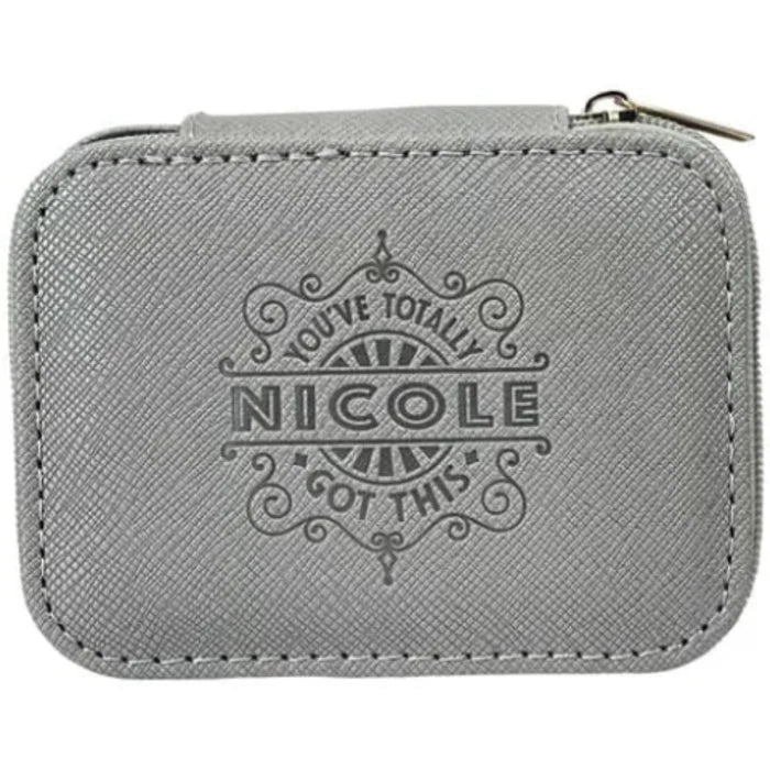 Personalised Jewellery Box featuring the name Nicole, designed to store and organize jewelry and small keepsakes.