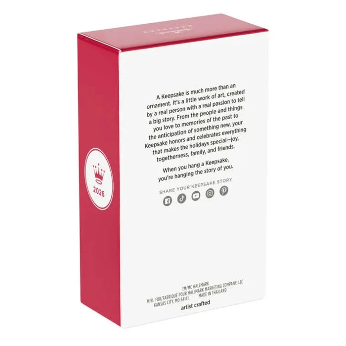 Red and white box with text and a logo on a white background