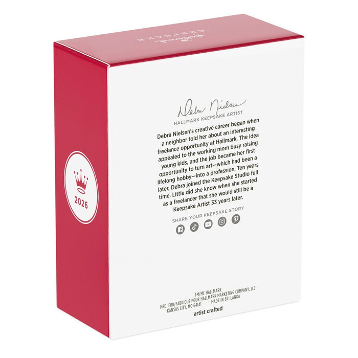 2026 Hallmark Keepsake artist box featuring Debra Nielsen signature and 2026 crown emblem